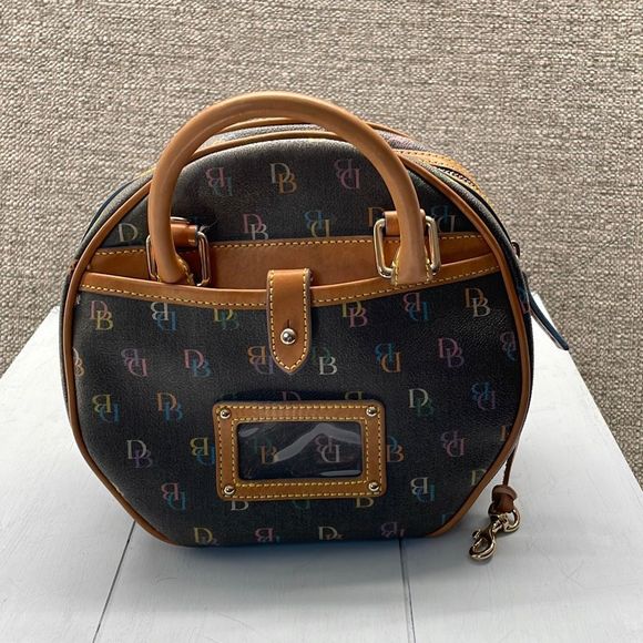 Dooney Bag Circle Moon Small Top Handle Satchel Crossbody Vintage Y2K - Picture 3 of 17